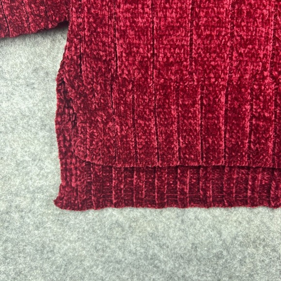 Seven7 Sweater Womens 2X XXL Red Wine Chenille Cable Knit Pullover Soft Cozy - Picture 5 of 11